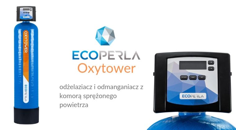 Ecoperla Oxytower - usuwanie żelaza i manganu z komorą sprężonego powietrza